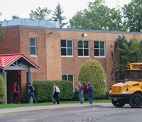 students on first day of school