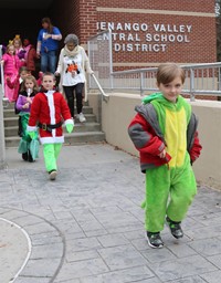 afternoon Halloween Parade at Port Dickinson Elementary