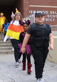 afternoon Halloween Parade at Port Dickinson Elementary