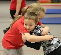 Students participating in Wellness Day