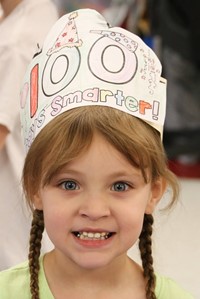 student on 100th day of school