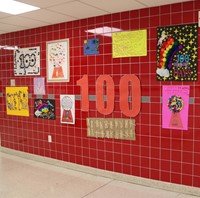 student on 100th day of school