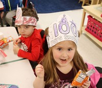 students on 100th day of school