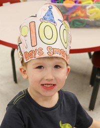 student on 100th day of school