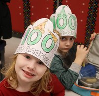 student on 100th day of school