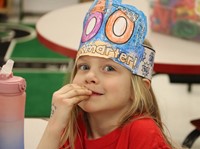 student on 100th day of school