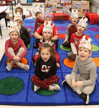 students on the 100th day of school
