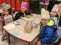 students on the 100th day