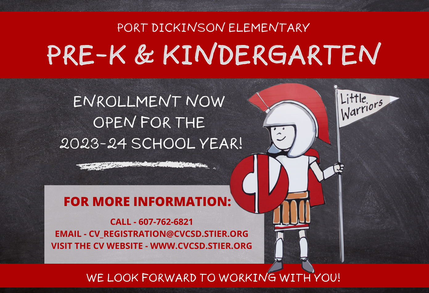 pre-k and kindergarten registration now open