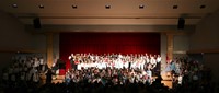 students singing in district choral concert