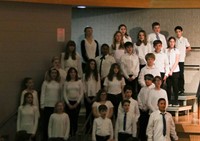 students singing in district choral concert