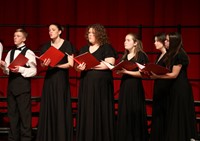 students singing in district choral concert