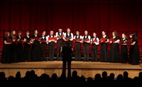 students singing in district choral concert