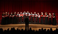 students singing in district choral concert