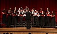 students singing in district choral concert