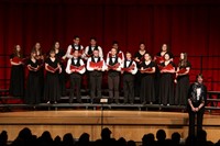 students singing in district choral concert