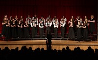 students singing in district choral concert