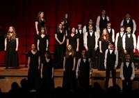 students singing in district choral concert