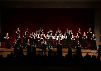 students singing in district choral concert