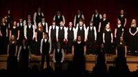 students singing in district choral concert