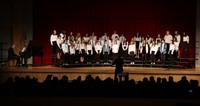 students singing in district choral concert