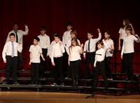 students singing in district choral concert