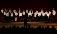 students singing in district choral concert