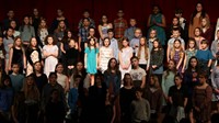 students singing in district choral concert