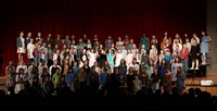 students singing in district choral concert