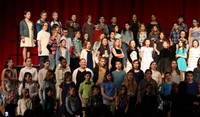 students singing in district choral concert