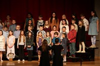 students singing in district choral concert