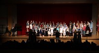 students singing in district choral concert