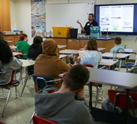 students participating in C V Middle School Wellness Day