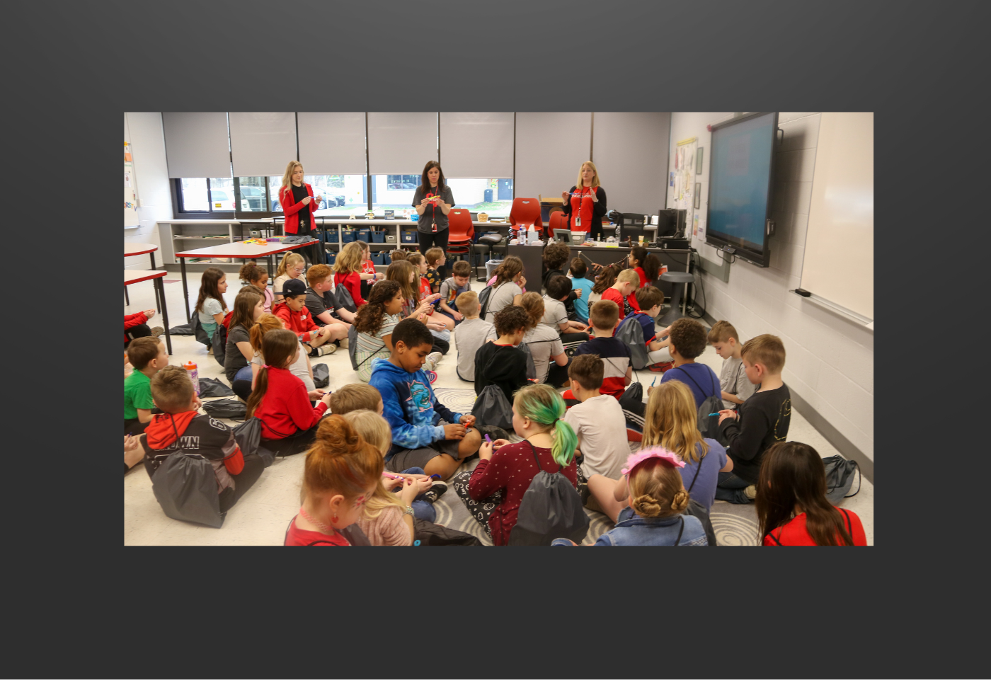 students at wellness day