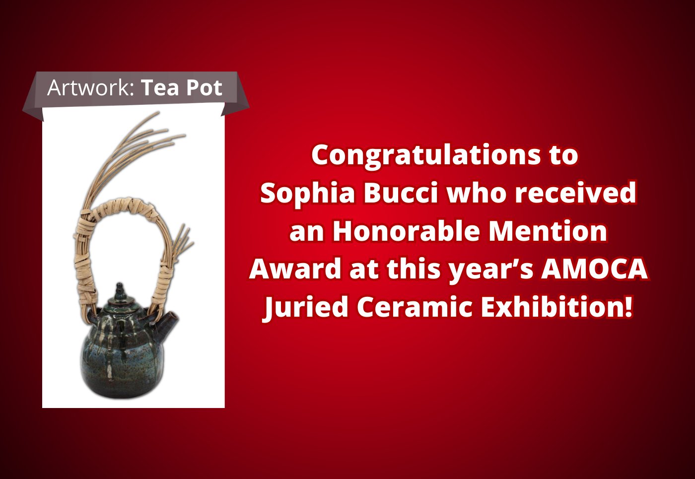 sophia bucci - amoca art award