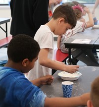 students taking part in Wellness Day activities