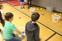 students taking part in Wellness Day activities