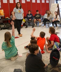 students taking part in Wellness Day activities