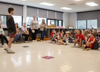 students taking part in Wellness Day activities