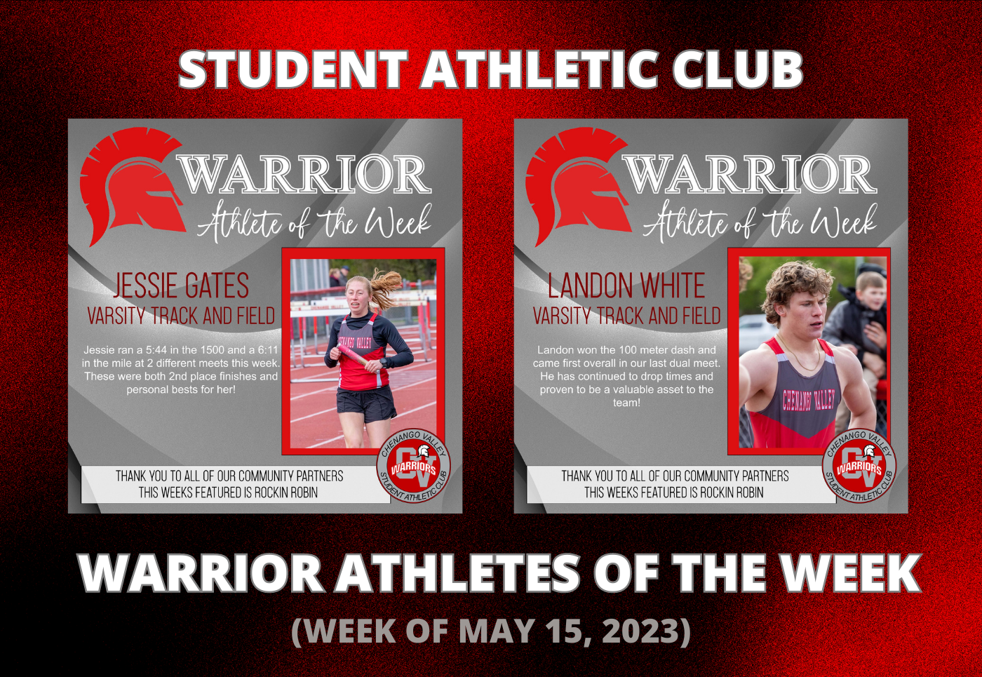 student athletes of the week