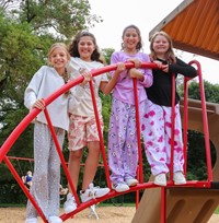 students participating in pajama day