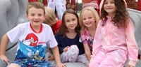 students participating in pajama day