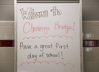 welcome back sign