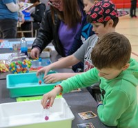 people at STEAM Night event