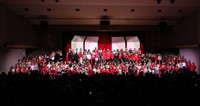 students singing in choral concert