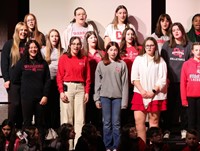 students singing in choral concert