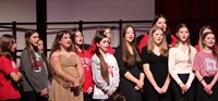 students singing in choral concert