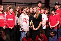 students singing in choral concert