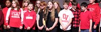 students singing in choral concert