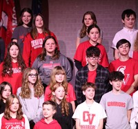 students singing in choral concert